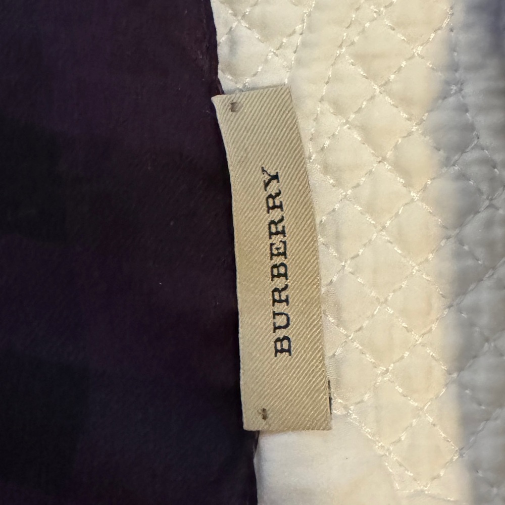 Burberry purple check square scarf - Picture 3 of 5